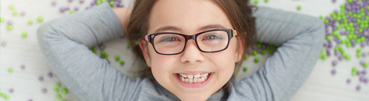 Child wearing Eyeglasses